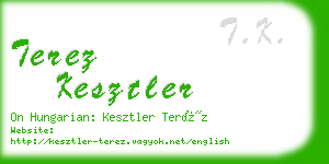 terez kesztler business card